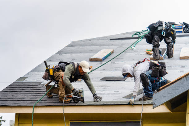 Professional Gutter Installation technician working in Bethpage, TN